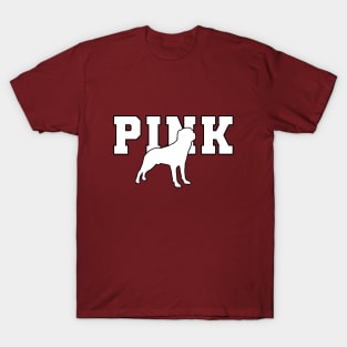 Pink College White T-Shirt